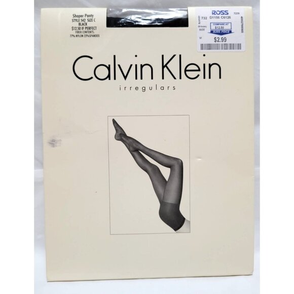 Vintage Lot of 4 Calvin Klein Irregulars Pantyhose Size C/C-3 Tan Black NOS - Picture 7 of 10